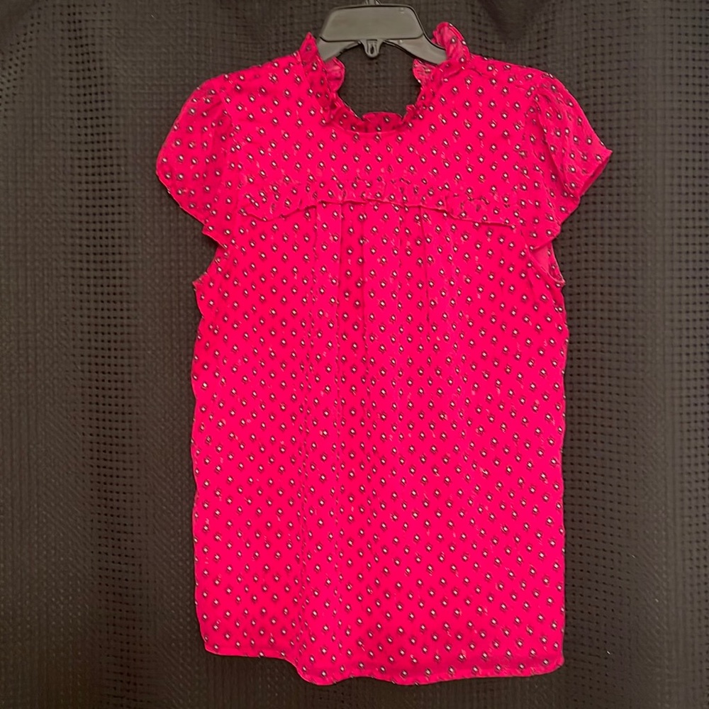Fuchsia with shimmer night neck blouse